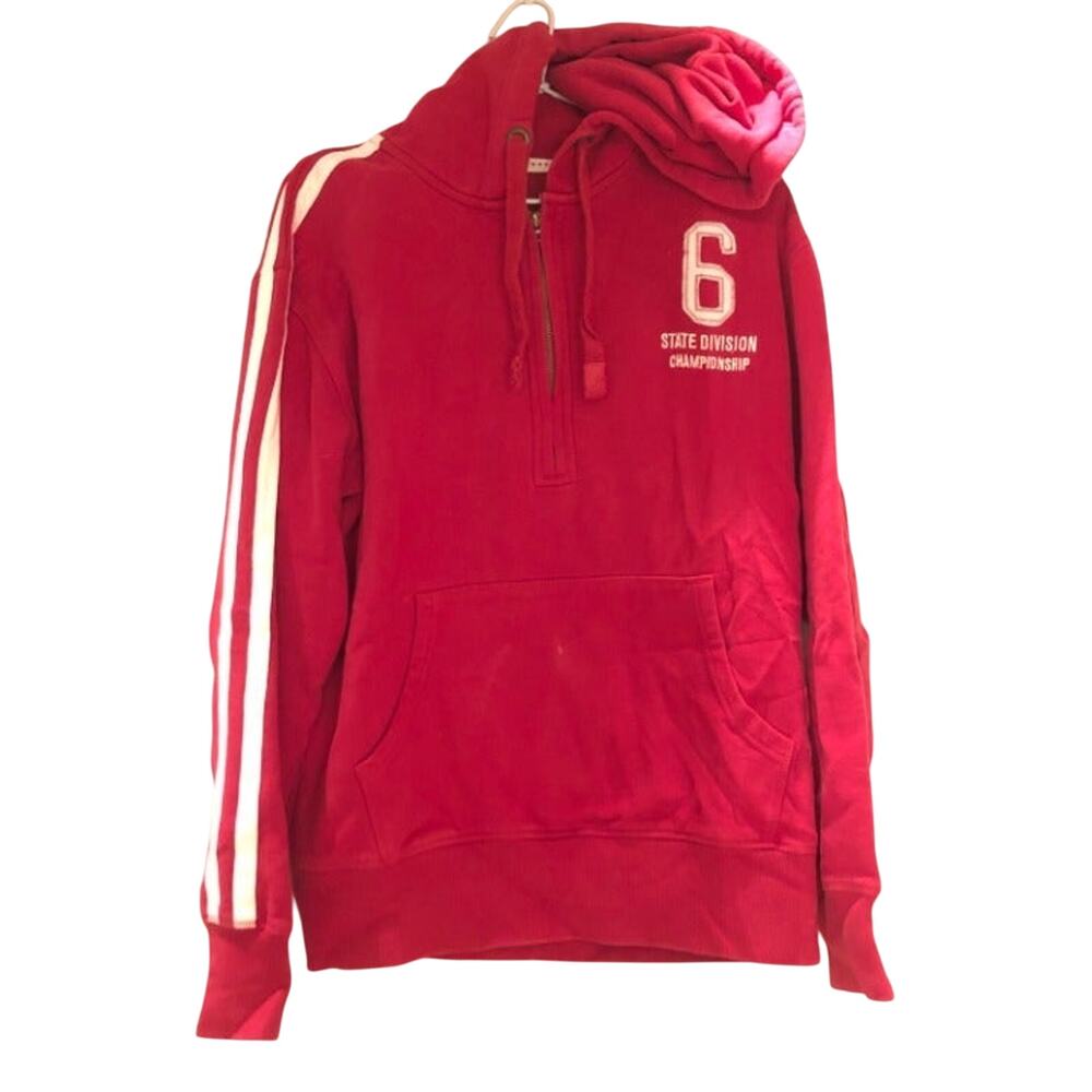 S Man State Division Championship Qtr Zip Hoodie Mens M